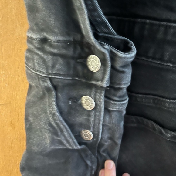 Old Navy Charcoal Denim Overalls - Picture 4 of 4
